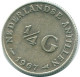 1/4 GULDEN 1967 ANTILLAS NEERLANDESAS PLATA Colonial Moneda #NL11493.4.E.A - Antillas Neerlandesas