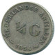 1/4 GULDEN 1954 NETHERLANDS ANTILLES SILVER Colonial Coin #NL10892.4.U.A - Nederlandse Antillen