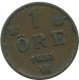 1 ORE 1893 SWEDEN Coin #AD425.2.U.A - Sweden