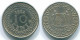 10 CENTS 1962 SURINAME NEERLANDÉS NETHERLANDS Nickel Colonial Moneda #S13219.E.A - Surinam 1975 - ...