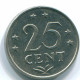 25 CENTS 1971 NETHERLANDS ANTILLES Nickel Colonial Coin #S11556.U.A - Antillas Neerlandesas