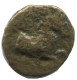 AIOLIS KYME HORSE SKYPHOS Authentic Ancient GREEK Coin 2.1g/15mm #AG054.12.U.A - Greek