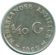 1/10 GULDEN 1966 ANTILLAS NEERLANDESAS PLATA Colonial Moneda #NL12749.3.E.A - Netherlands Antilles