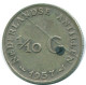 1/10 GULDEN 1957 NIEDERLÄNDISCHE ANTILLEN SILBER Koloniale Münze #NL12148.3.D.A - Antilles Néerlandaises