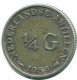 1/4 GULDEN 1956 ANTILLAS NEERLANDESAS PLATA Colonial Moneda #NL10961.4.E.A - Antillas Neerlandesas