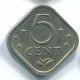 5 CENTS 1975 NETHERLANDS ANTILLES Nickel Colonial Coin #S12253.U.A - Antillas Neerlandesas
