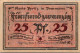 25 PFENNIG 1921 Stadt PYRITZ Pomerania UNC DEUTSCHLAND Notgeld Banknote #PH558 - [11] Lokale Uitgaven