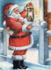 WEIHNACHTSMANN SANTA CLAUS WEIHNACHTSFERIEN Vintage Postkarte CPSM #PAK856.DE - Kerstman