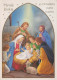 Vergine Maria Madonna Gesù Bambino Natale Religione Vintage Cartolina CPSM #PBP820.IT - Virgen Mary & Madonnas