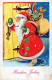 WEIHNACHTSMANN SANTA CLAUS Neujahr Weihnachten Vintage Ansichtskarte Postkarte CPSMPF #PKG297.DE - Santa Claus