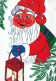 PÈRE NOËL Bonne Année Noël Vintage Carte Postale CPSM #PAU488.FR - Santa Claus