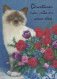 CHAT CHAT Animaux Vintage Carte Postale CPSM #PAM190.FR - Chats