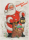 PÈRE NOËL NOËL Fêtes Voeux Vintage Carte Postale CPSM #PAJ610.FR - Santa Claus