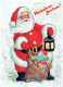 PÈRE NOËL NOËL Fêtes Voeux Vintage Carte Postale CPSM #PAJ610.FR - Santa Claus