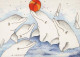 DELFÍNs Animales Vintage Tarjeta Postal CPSM #PBS669.ES - Dolfijnen