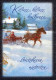 Happy New Year Christmas Horse Vintage Postcard CPSM #PAS963.GB - New Year