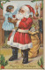 PÈRE NOËL Bonne Année Noël Vintage Carte Postale CPSMPF #PKG358.FR - Kerstman