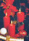 Bonne Année Noël BOUGIE Vintage Carte Postale CPSM #PAW314.FR - Año Nuevo