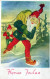 SANTA CLAUS Happy New Year Christmas Vintage Postcard CPSMPF #PKG294.GB - Kerstman