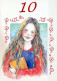 HAPPY BIRTHDAY 10 Year Old GIRL CHILDREN Vintage Postal CPSM #PBT756.GB - Verjaardag