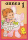 HAPPY BIRTHDAY 1 Year Old GIRL CHILDREN Vintage Postal CPSM #PBT938.GB - Verjaardag