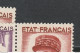 TRIPLE VAR N°576 VIOLET Sans BRUN + VAR N°580 MOUCHES à MERDE + IMP TRES DECALEE Sur F 580 Neuf ** - Unused Stamps