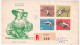 1956-Liechtenstein Atletica Leggera Serie Cpl. (304/7) Fdc Raccomandata - FDC