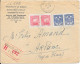 Principauté De Monaco Recommandé  Sur Lettre 1942 - Brieven En Documenten