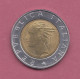 Italia, 1994- 500 Lire  Luca Pacioli- Circulating Commemorative Coin- Bimetallic Bronzital Center In Acmonital Ring- - 500 Lire