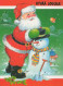 Delcampe - PÈRE NOËL Bonne Année Noël Vintage Carte Postale CPSM #PBL392.FR - Santa Claus