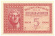 5 DRACME OCCUPAZIONE ITALIANA DELLA GRECIA ISOLE JONIE APRILE 1942 QFDS - Andere & Zonder Classificatie