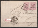 L. Affr. N°20 X2 (paire) Lpts "60" Càd BRUXELLES /29 SEPT 1868 Pour Banquier à LEUZE (au Dos: Càd LEUZE) - 1865-1866 Profilo Sinistro