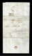 ● GRAN BRETAGNA 1842 ● Sete / Tessiture ● Piego In Epoca Penny Black Lettera Commerciale Con Annulli Rossi, Verso TRENTO - ...-1840 Prephilately