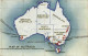 PC AUSTRALIA MAP OF AUSTRALIA, Vintage Postcard (b53805) - Otros & Sin Clasificación