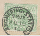 GB „ANGMERING-STATION“ Thimble 21mm On Superb Vintage RP Postcard (West View, Rustington), 10.8.1908 – Railway Station - Chemins De Fer & Colis Postaux