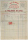 Brazil 1922 Almeida House Invoice By Alquéres & Co National Treasury Tax Stamp 300 Réis - Cartas & Documentos
