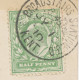 GB „BROADSTAIRS STATION.B.O / KENT“ Single Circle 24mm On Superb Coloured Artis Postcard (York Gate, Broadsairs), 1910 - Ferrovie & Pacchi Postali