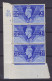 Great Britain 1946 Mi. 231, 2½ Pence King George VI., Victory Omnibus 3-Stripe W. 'S 46' Corner Margin, MNH** (2 Scans) - Nuevos
