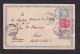 1900 - 1 1/2 S. Ganzsache Mit Zufrankatur Ab KOBE Nach Trier - Lettres & Documents