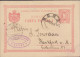 Romania Roman 10B Postal Stationery Card Mailed To Germany 1898 - Cartas & Documentos
