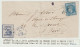889p - Pli De MELUN (ZO) Pour PARIS (ZNO) - Février 1871 - Cachet Télégraphique Et PC Du GC 2306 (MELUN) Et étoile Bleue - War 1870