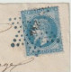 889p - Pli De MELUN (ZO) Pour PARIS (ZNO) - Février 1871 - Cachet Télégraphique Et PC Du GC 2306 (MELUN) Et étoile Bleue - War 1870