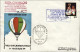 1979-India ,bollo Amaranto Posta Con Pallone Mongolfiera Sassone Blu Riccione-Sa - Airmail