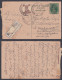 Inde British India 1941 Used King George VI Registered 9 Pies Postcard, Post Card Postal Stationery, Lucknow - 1911-35 Koning George V