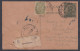 Inde British India 1936 Used King George V Registered 9 Pies Postcard, Post Card, Postal Stationery, Lucknow - 1911-35  George V