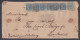 Inde India 1860's Used Registered Cover East India Queen Victoria Stamps, Half Anna Block Of 6, Lucknow, M-7 Postmark - 1858-79 Crown Colony