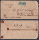 Inde India 1860's Used Registered Cover East India Queen Victoria Stamps, 4 Anna X 2, Lucknow, M-7 Postmark - 1858-79 Compagnia Delle Indie E Regno Della Regina