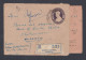 Inde British India 1945 Used Registered King George VI Cover, Lucknow, Refused, Return Mail, Postal Stationery - 1911-35 King George V