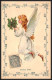 49514 N°111 Blanc Joyeux Noel 1905 Pour Villemomble Seine St Denis France Ange Anges Gui Carte Maximum Gaufrée Embossée - ...-1929