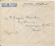 India Air Mail Cover Sent To England 22-2-1931 All The Stamps Are On The Backside Of The Cover - 1911-35 Roi Georges V